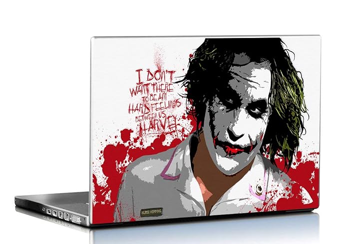 PIXELARTZ Dark Knight Joker 15.6 Inches Skins/Stickers for Dell-Lenovo-Acer-HP (1015)