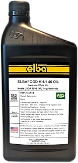 ELBAFOOD HH-1 46 | Food Grade Hydraulic Oil | Semi- Synthetic Hydraulic Oil 46 | NSF Registered AS H-1 Halal and Kosher Certified. Compare to: FMO 200 AW, KluberFood, Petrochem, Petro-Canada. QT Pack