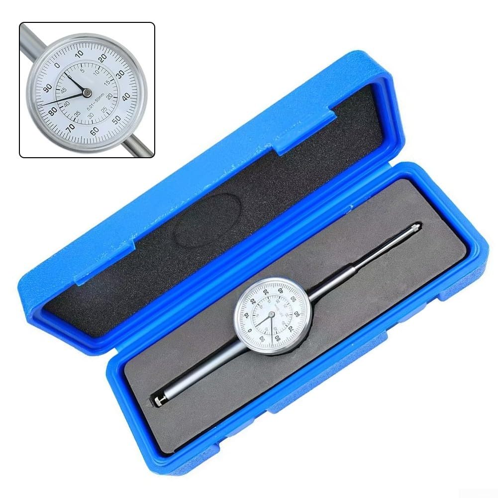 Comparador digital de 0 a 50 mm, rango de 0,01 mm para resolución, instrumento de medición de precisión para taller y laboratorio, carcasa de metal con tornillo de bloqueo