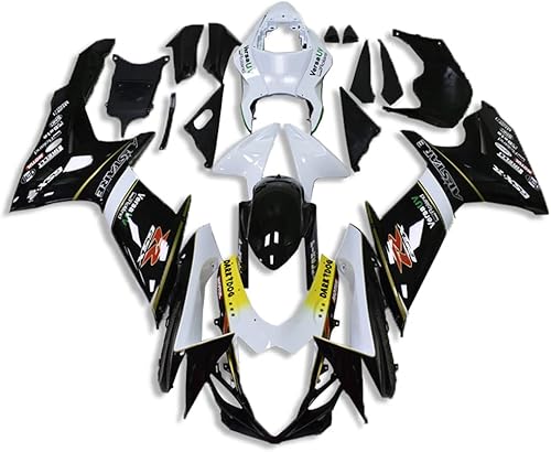 Carenado amarillo, blanco y negro, apto para Suzuki GSXR 600 750 Inyección ABS Plásticos Aftermarket Kit de carrocería 2012 2013 2014 2015 2016 2017