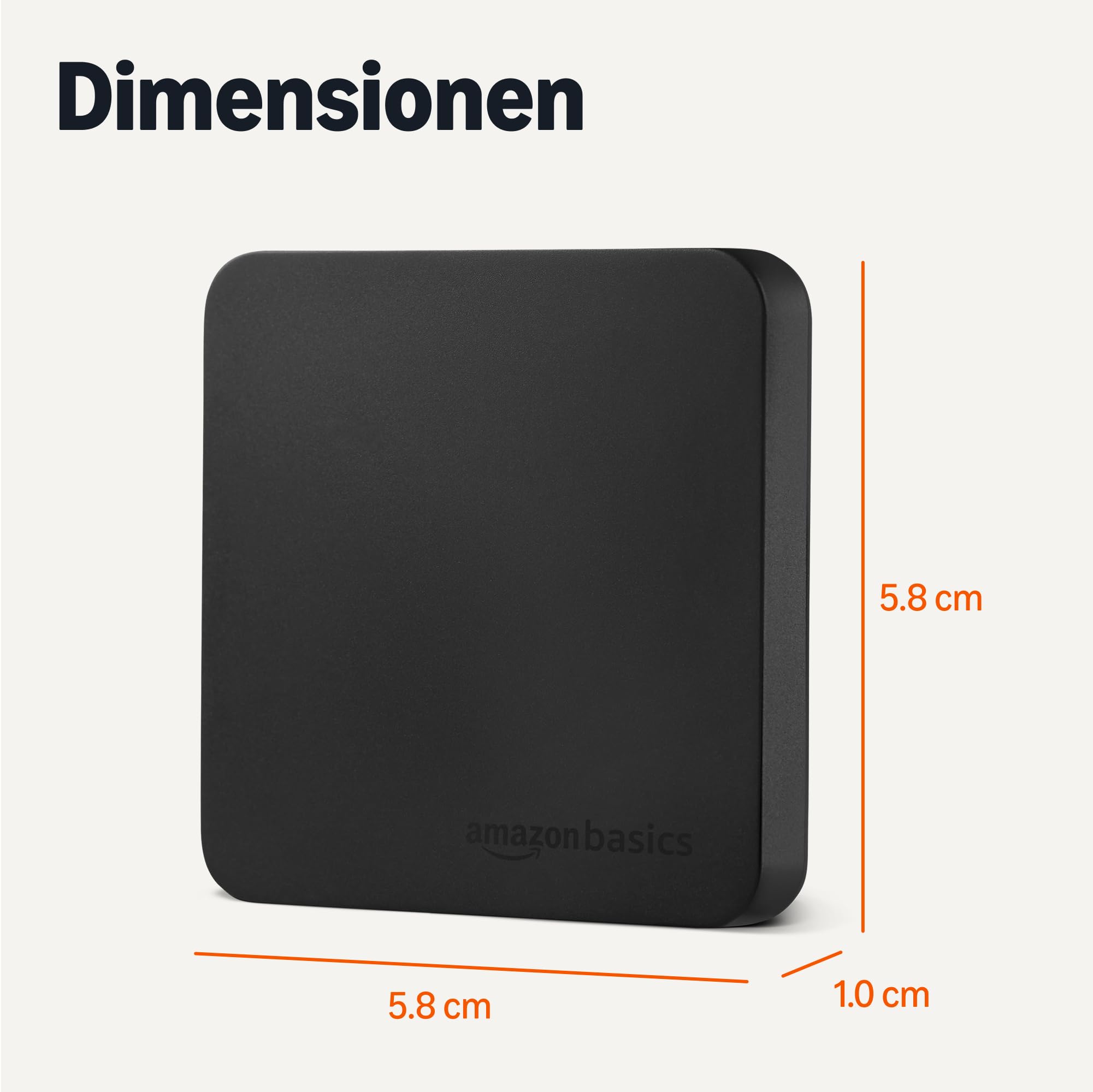 Amazon Basics Tragbare Externe SSD Externes Solid-State-Laufwerk 1TB Geschwindigkeiten bis zu 2000MB/s USB 3.2 Gen 2 Wasser- und staubdicht nach IP65 Schwarz