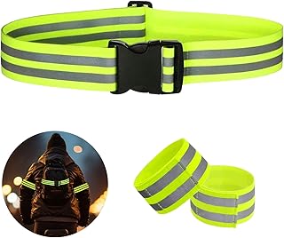 EQLEF Bracelete refletor corrida, 3 cintos de alta visibilidade equipamento refletor cintos segurança refletores cintos de segurança bicicletas cintos de segurança bicicletas para caminhar à noite