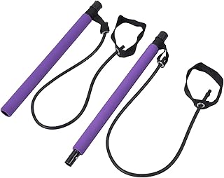 Pilates Gym Equipment, Pilates Sculpt Bar Kit Long Resistance Band Portable Pilates Bar Rope Pilates Rod Toned Pilates Sticks Full Body Pilates Sticks Fitness Bar Suite for Bodybuilding