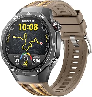 Sneezy Huawei Watch GT5 Pro 46mm İle Uyumlu Örgü Desen Metal Tokalı Silikon Akıllı Saat Kordonu