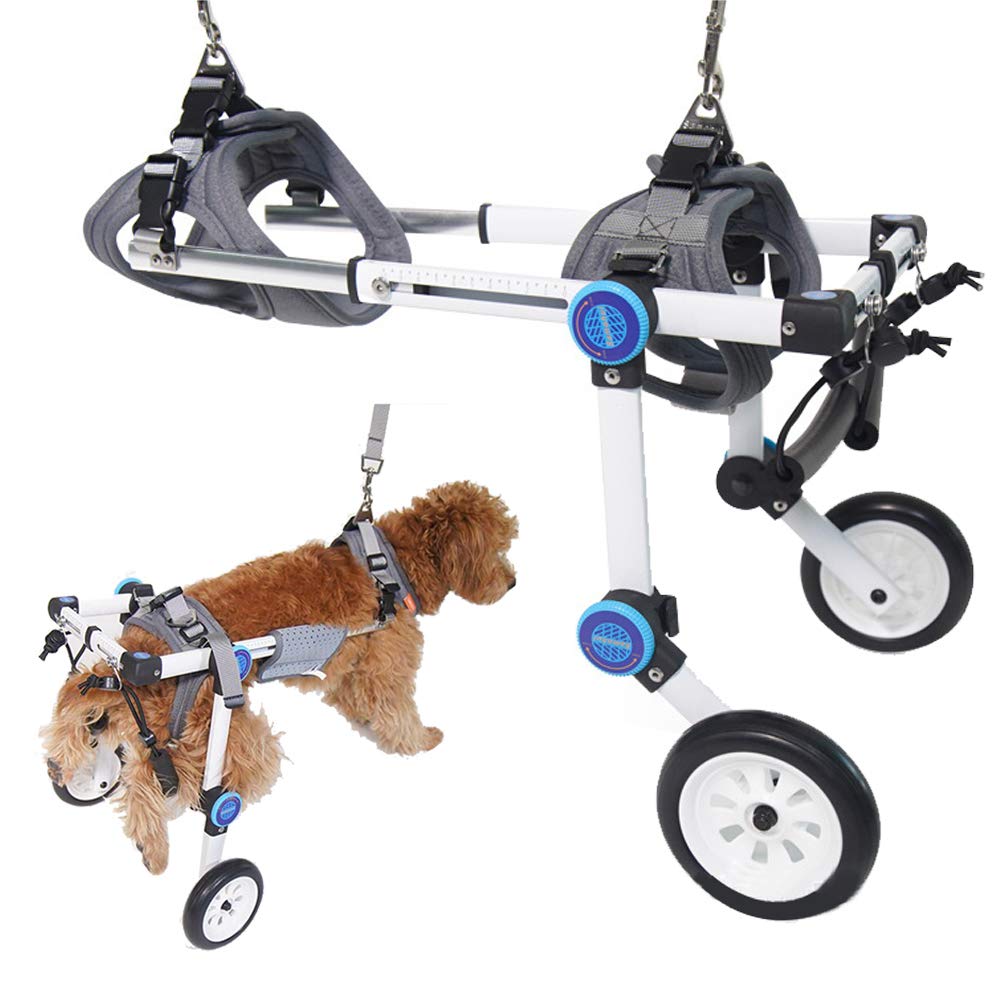 Fauteuil roulant pour chien handicapé et chat réglable à deux roues