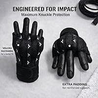 Vista 2 de Guantes profesionales de underboxing, extra acolchados, con sistema de apriete rápido, vendaje de boxeo, guantes de boxeo, guantes de boxeo, guantes