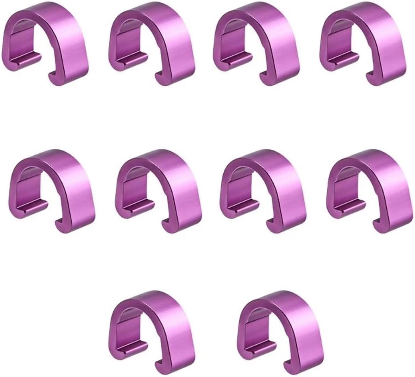 Bicycle C-Clips Clamps 10 Pcs Bicycle Brake Cable Outer Casing Clips Aluminum Alloy Wire C-Type