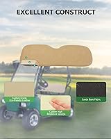 Vista 5 de SCITOO Conjunto de respaldo de asiento delantero para carrito de golf EZGO RXV 2008-up, cojines de repuesto estilo fábrica, color marrón
