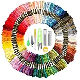Dimxvean 120 Skeins Embroidery Floss Cross Stitch Thread with Sewing kit，Friendship Bracelets Floss