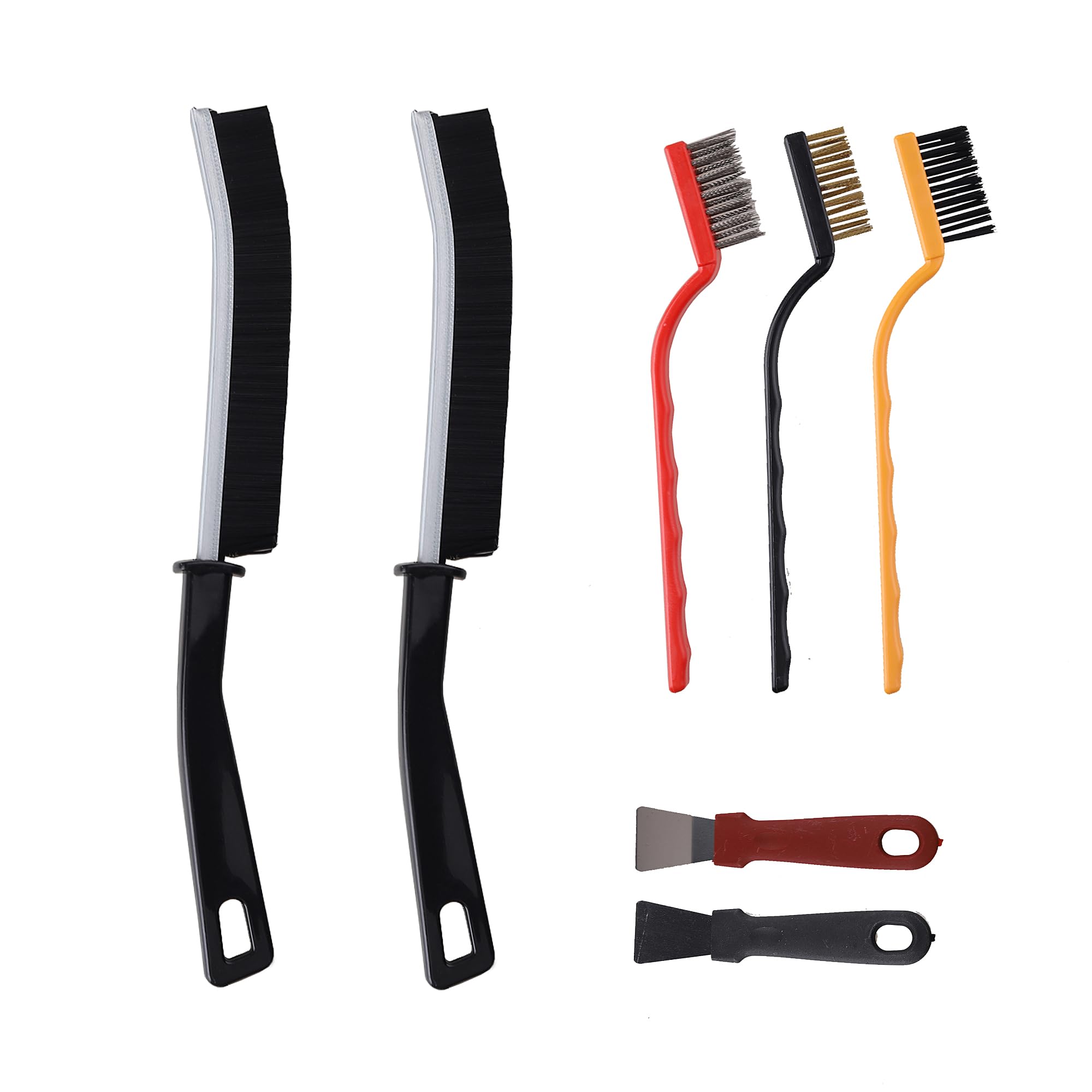 Hard Bristle Crevice Cleaning Brush, 7 Pcs Multifunctional Gap Cleaning Brush Tool Kits for Household, Full Sets Crevice Cleaning Brush for Kitchen Bathroom Toilet Crevice, Practical and Durable