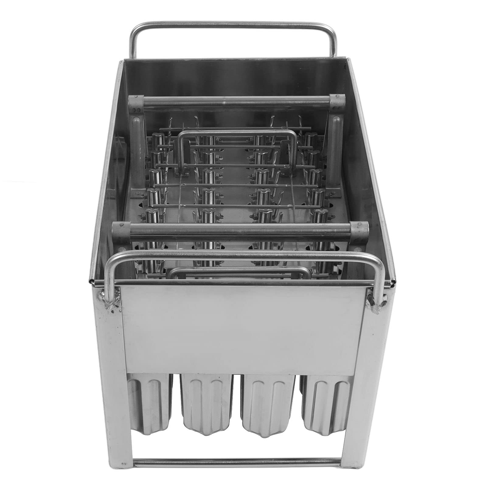 S Forsicles Sicless Stampo per Gelatiera in Acciaio Inossidabile 304 con Coperchio e Supporto per Bastoncino per Uso Domestico e Commerciale