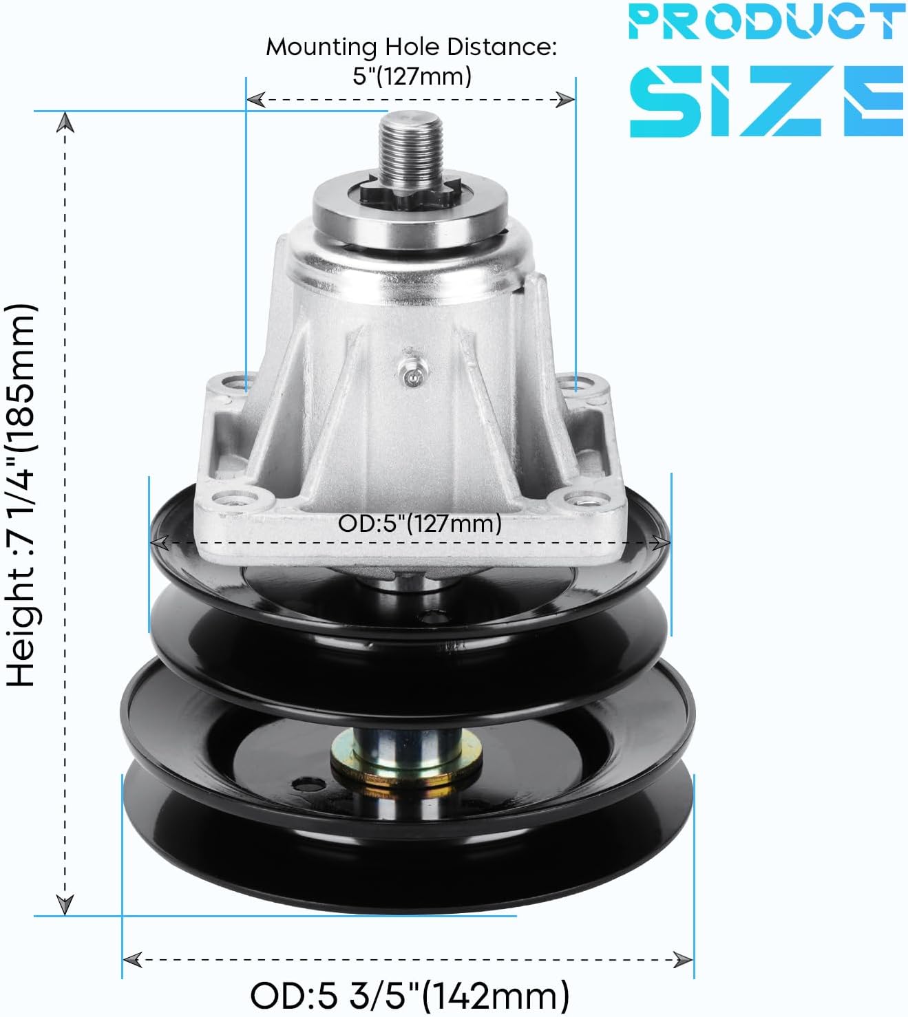 Mower 46" Deck Spindle Assembly 618-04134, 918-04134A, for MTD 112-0383 LT546G, LT546H, LT946G, LT5 RT99 with 618-04134A, 618-04134B,for Toro LX460, LX465, LX466