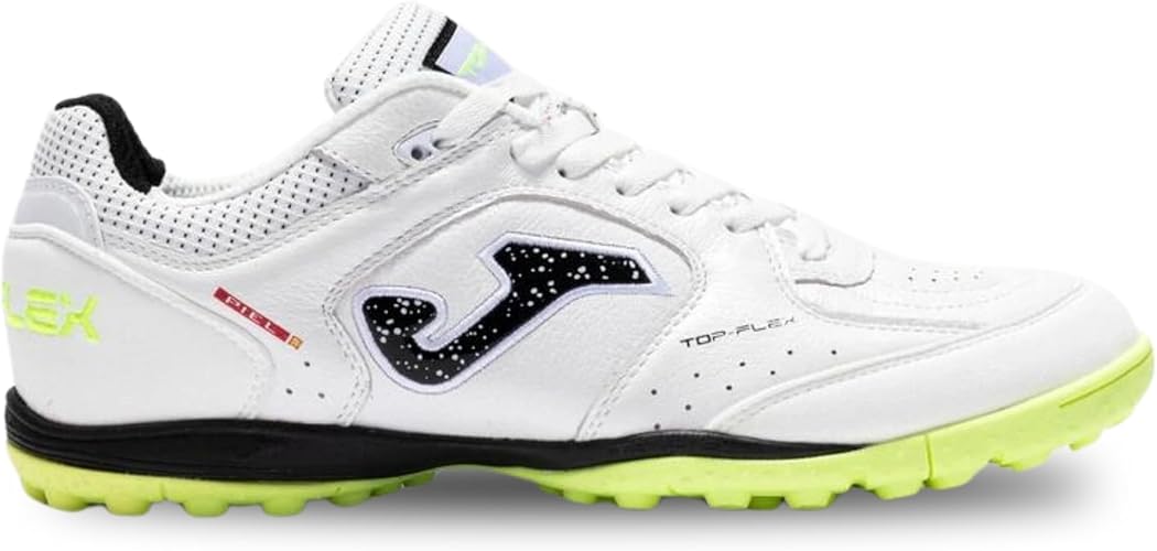 Chaussures Football Joma Top Flex 2502 Turf - Blanc Cuir Véritable (Herren, Professionnel, Neuf)