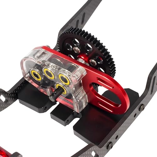 Miniatura 6 de Caja de cambios CNC 2Low Transmisión media con engranaje de sobremarcha para LCG 110 RC Crawler Axial SCX10 II III 90046 Capra TRX4 Pieza de