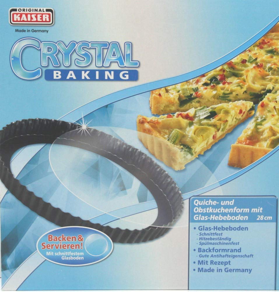 ORIGINAL KAISER 622040 Teglia per Quiche con Fondo Asportabile in Vetro, 28 cm