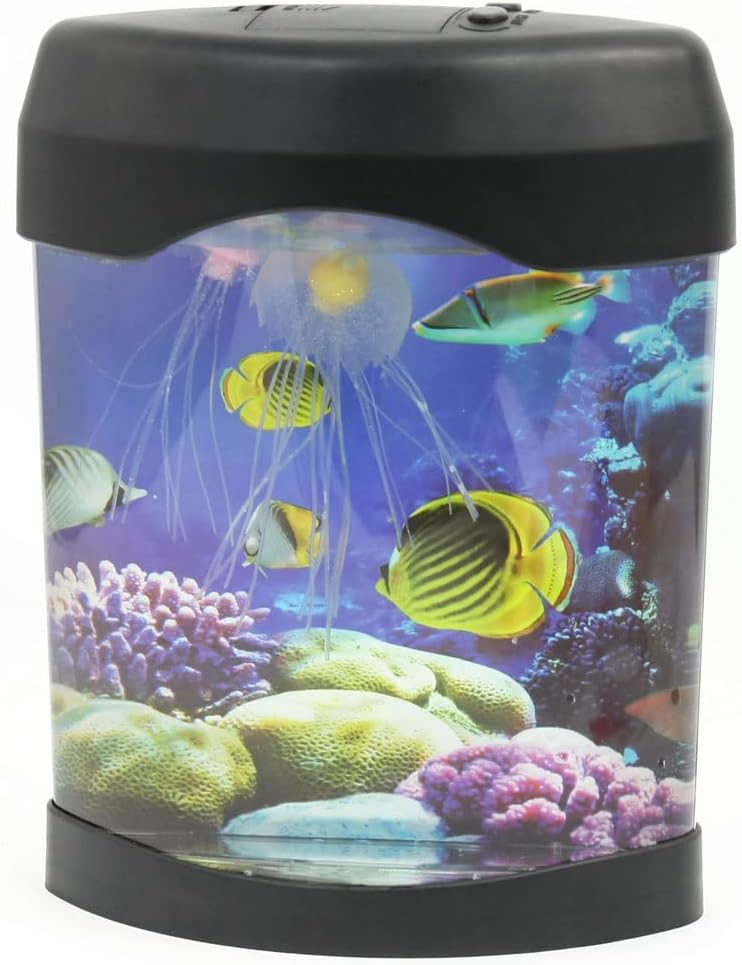 Home Office Desk RGB LED Light Mini Fish Tank Aquarium (id: ecf 884 dab b64 474