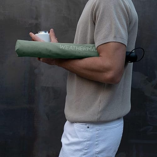 Weatherman Umbrella - Collapsible Umbrella - Windproof Umbrella Resists Up To 55 Mph Winds (Neon Orange) #TOP6