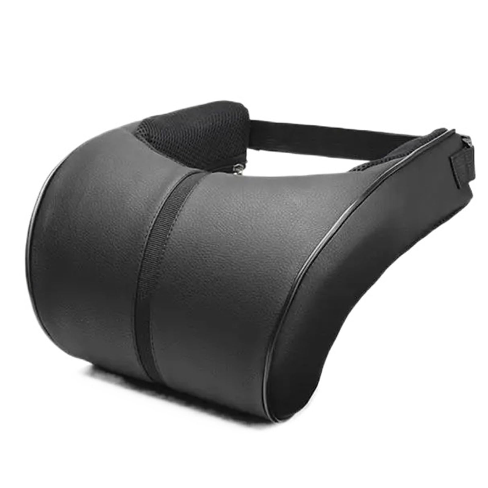 POAWUDJA Car Pillow Adjustable Memory Cotton Car Headrest Neck Rest Seat Cushion Pillow Removable Cover(BLACK)