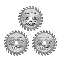 Vista 10 de TCT - Hoja de sierra circular de 3 pulgadas con eje de 3/8, hoja de herramienta de corte de 18 dientes para madera, plástico, PCV, acrílico, madera