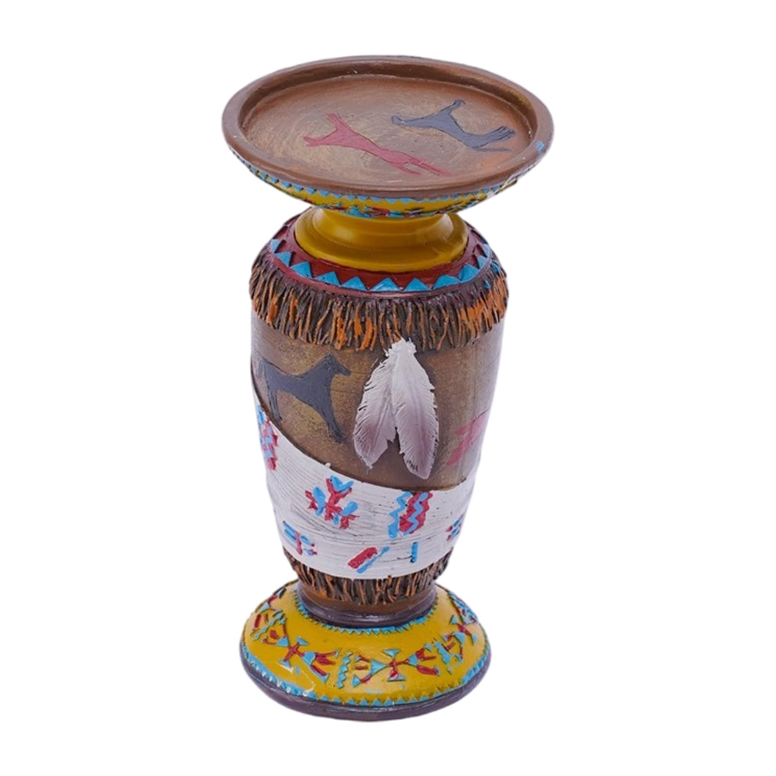 Tsophreniq Handcrafted Resin Indian Tribal Totems Tealight Holders for Home Table Centerpieces Decors and Cultural Ambiances Tribal Totems Holders
