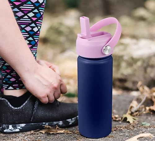 Miniatura 7 de Tapa de popote para Hydro Flask de boca ancha de 32, 40 onzas, tapas de popote con mango flexible y popotes compatibles con HydroFlask, tapa