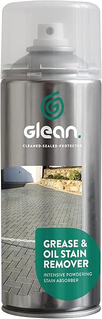 GLEAN Grease & Oil Stain Remover | Powdering Stain Absorber | for Driveways, Patios, Decking & Natural Stone | 400ml