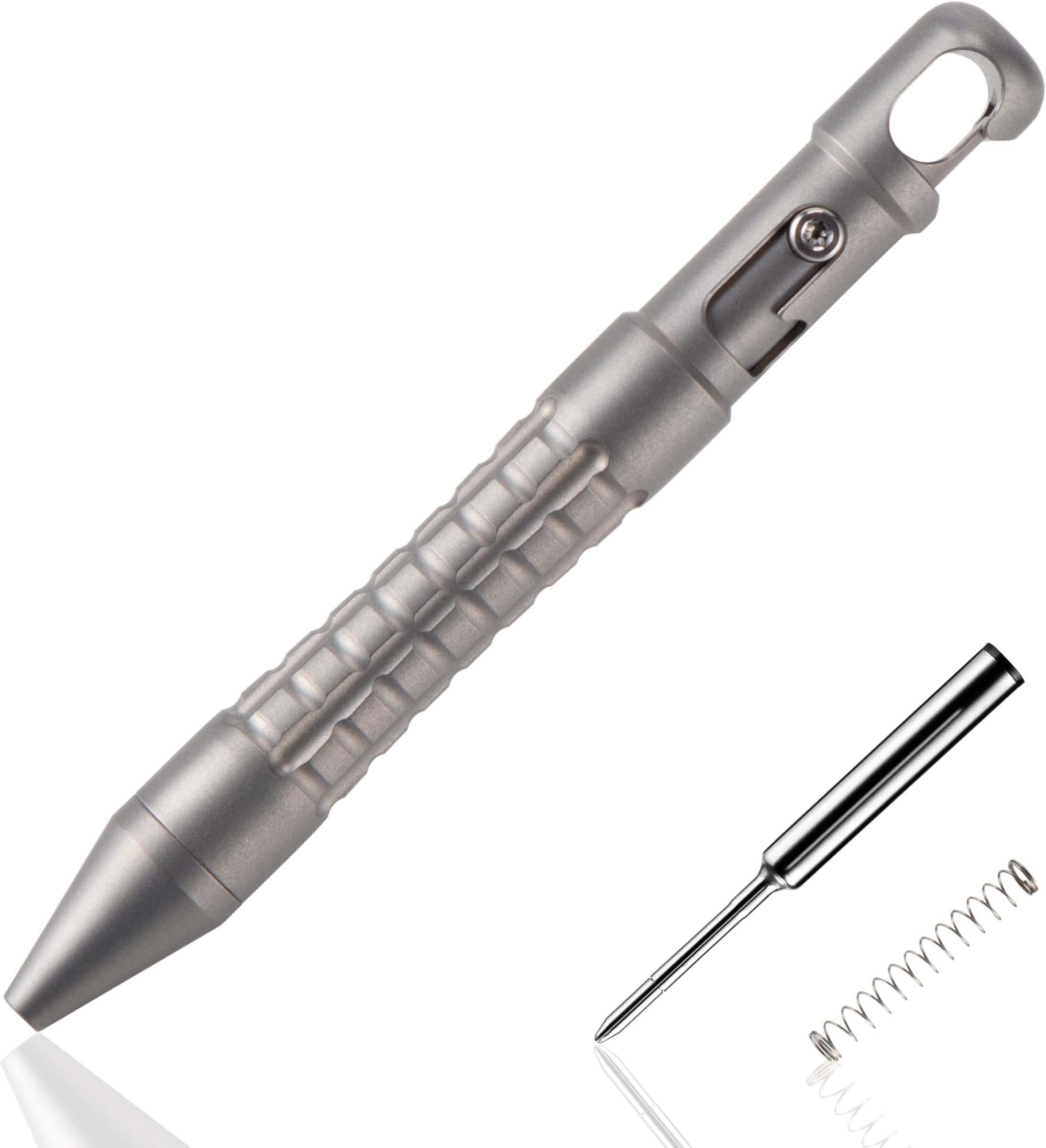 TACRAY Mini Titanium EDC Pen,Keychain Pen,Pocket Size Pen,Small Bolt Action Pen