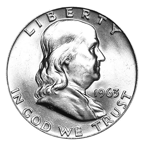 1963 D Franklin Half Dollar Brilliant Uncirculated BU UNC