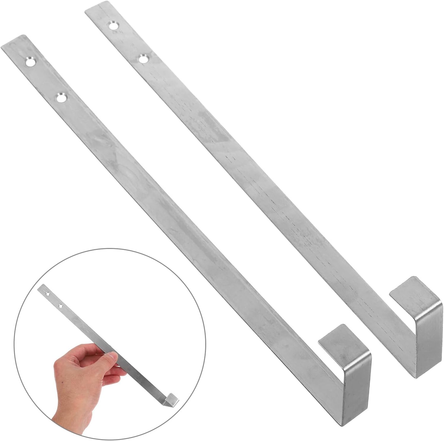 VALICLUD 2pcs Heavy Duty Over Door Wreath Hangers Stainless Steel Hooks for Front Door Garland Hanging Christmas Easter Fall Decoration
