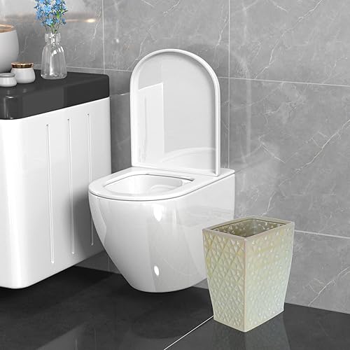 Miniatura 6 de RXLVCKY Cubo de basura pequeño de 2.5 galones, contenedor de basura para baño, dormitorio, cocina, oficina en casa y habitación de los niños,