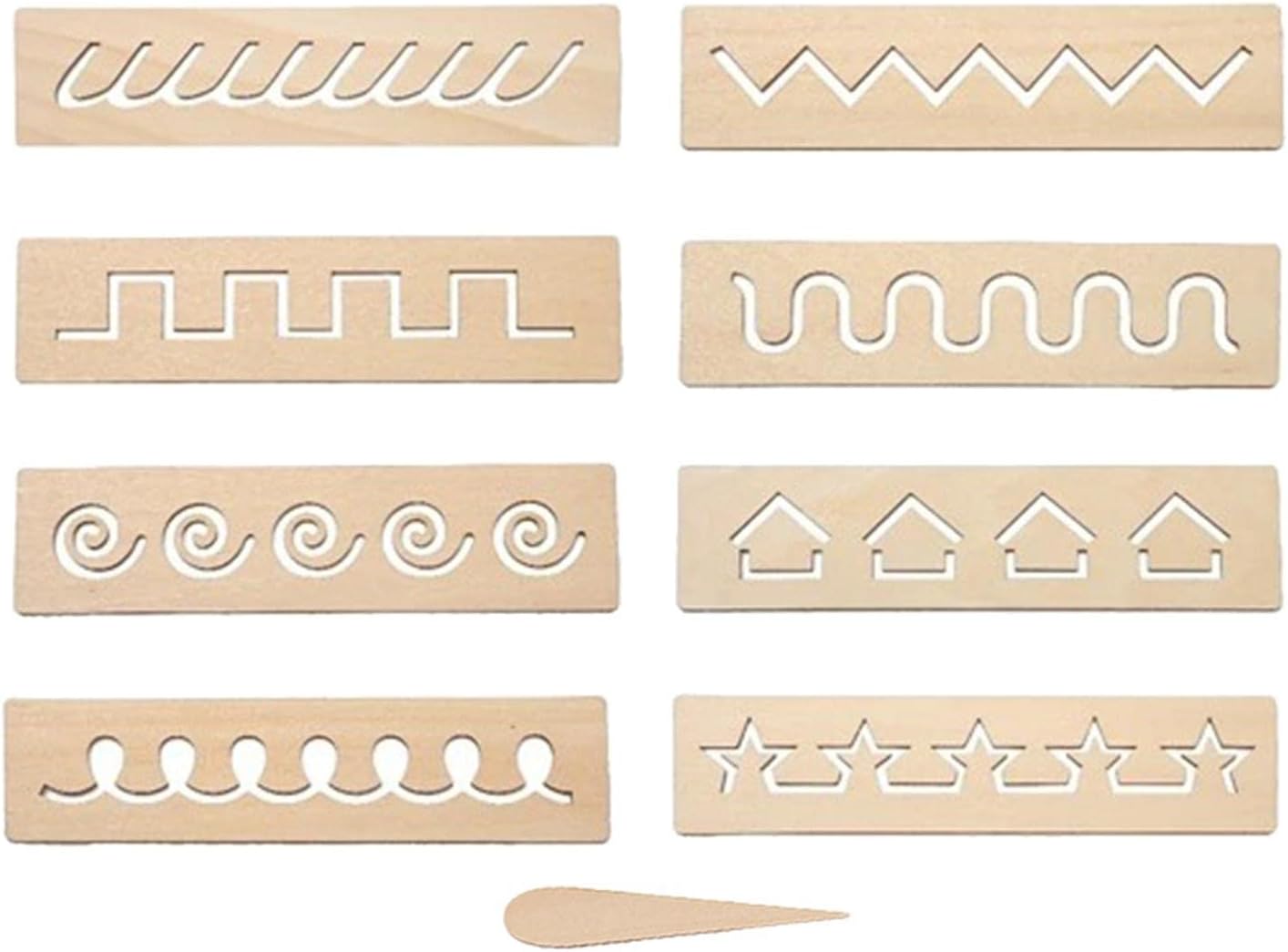 Colcolo Wood Tracing Board - Montessori Wooden Tracing Board - Large Wooden Pre Writing Skills for Toddler to Preschool Handwriting Aid, Geometric Patterns