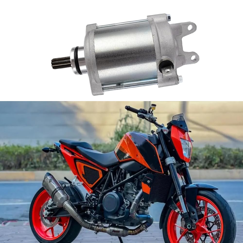 Riloer Repuesto de motor de arranque eléctrico, motor de arranque eléctrico de motocicleta de metal, piezas de motor de arranque automático compatibles con la mayoría de KTM 690, 75040001000