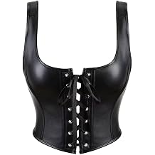 EverLove Corset Tops for Women Vintage Lace Up Bustier Bodyshaper Crop Tops