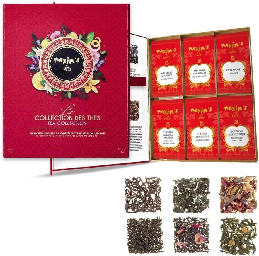 Maxim's de Paris - 30 Assorted Tea Bags Collection, 57g Gift Box