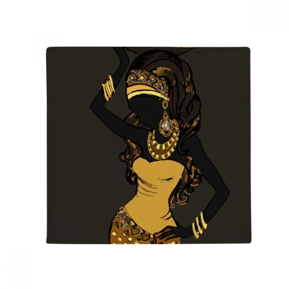 Tapis de sol cuisine antidérapant 80 cm avec motif robe noire femme africaine
