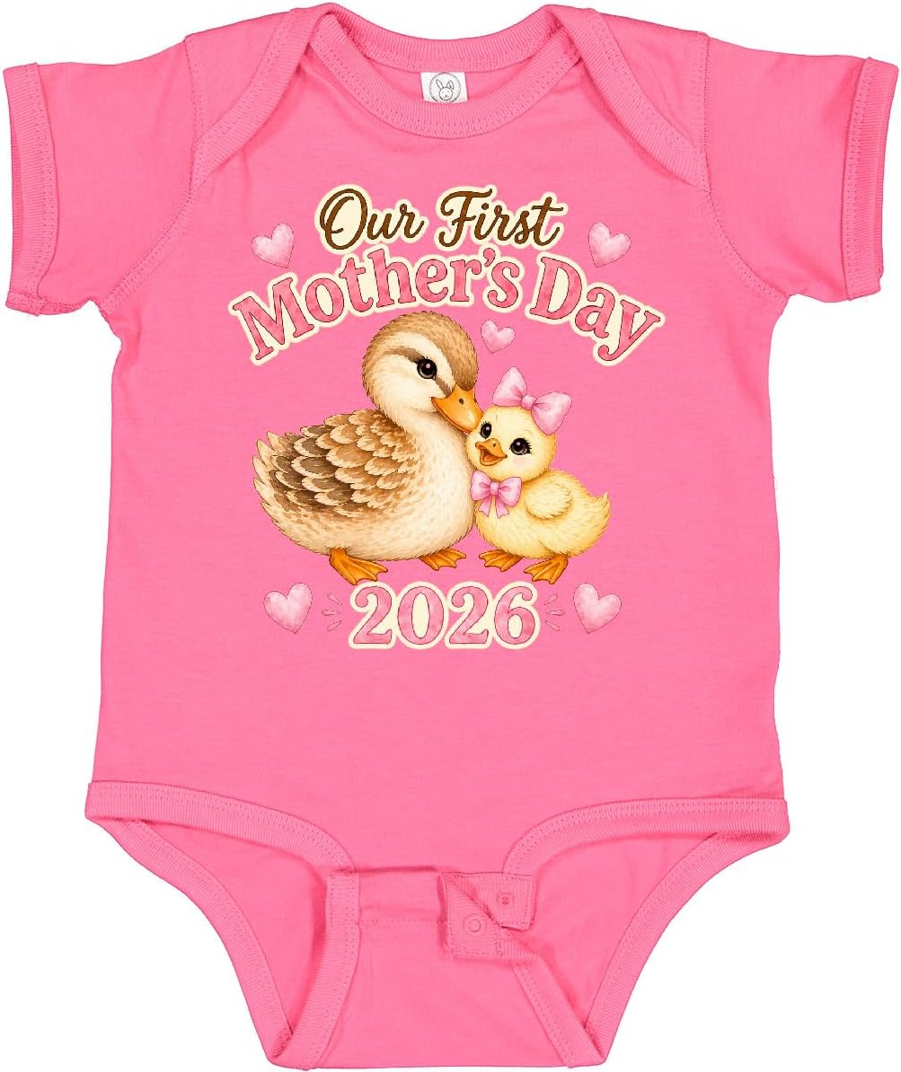 inktastic Duck My First Mother's Day 2026 Baby Bodysuit