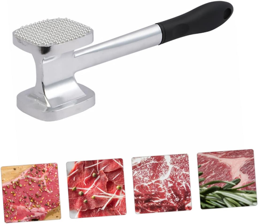 STOBAZA Cooking Mallet Aluminum Steak Hammer Double Sided Meat Tenderizer Kitchen Tenderizers Meat Cooking Tool