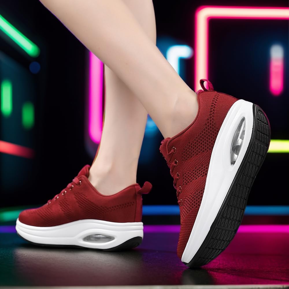 Walking Shoes for Women Air Cushion Nurse Slip Resistant Work Sock Sneakers Food Service Platform Comfortable Weight Light - Image 2