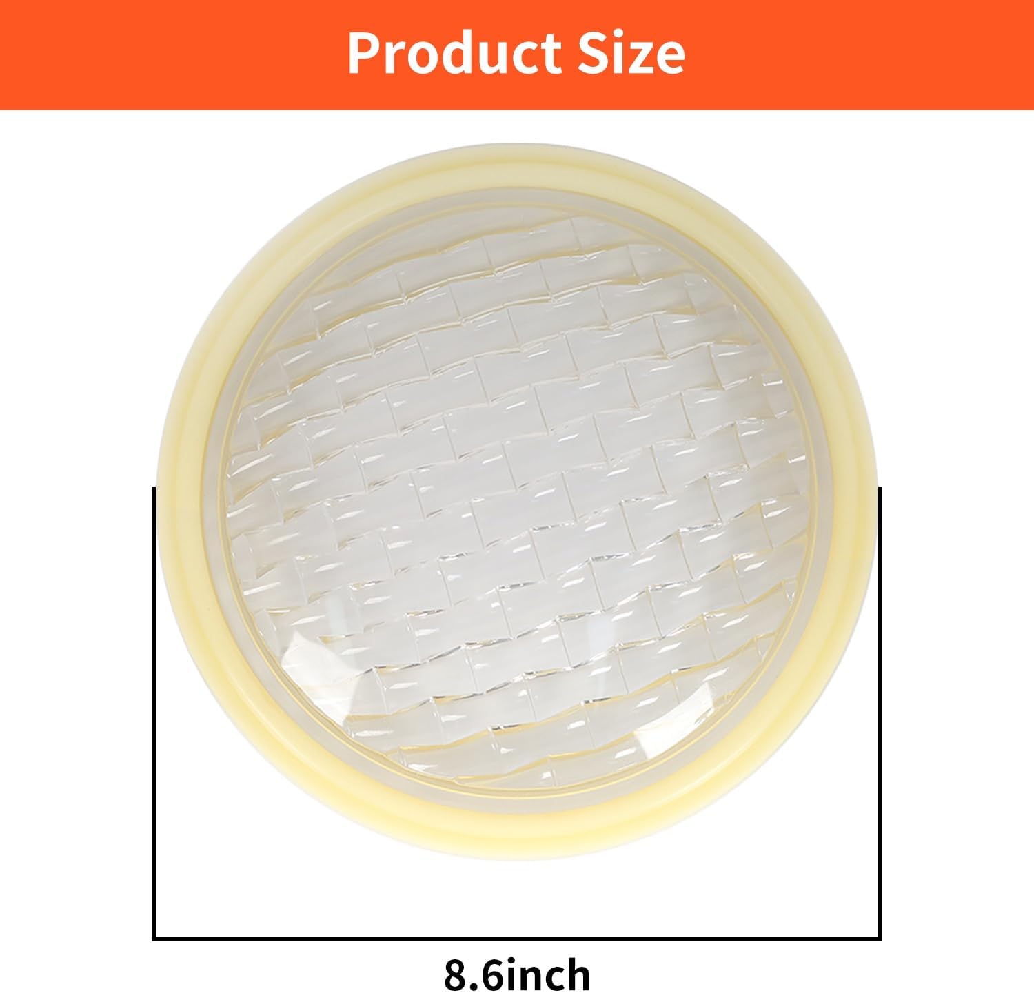 Pool light seal ring 8.6 inches, suitable for LED pool light replacement Plastic transparent mirror 8.4 inches, replaceable Pentair 79101600Z and 79104800 - compatible with Pentair IntelliBrite