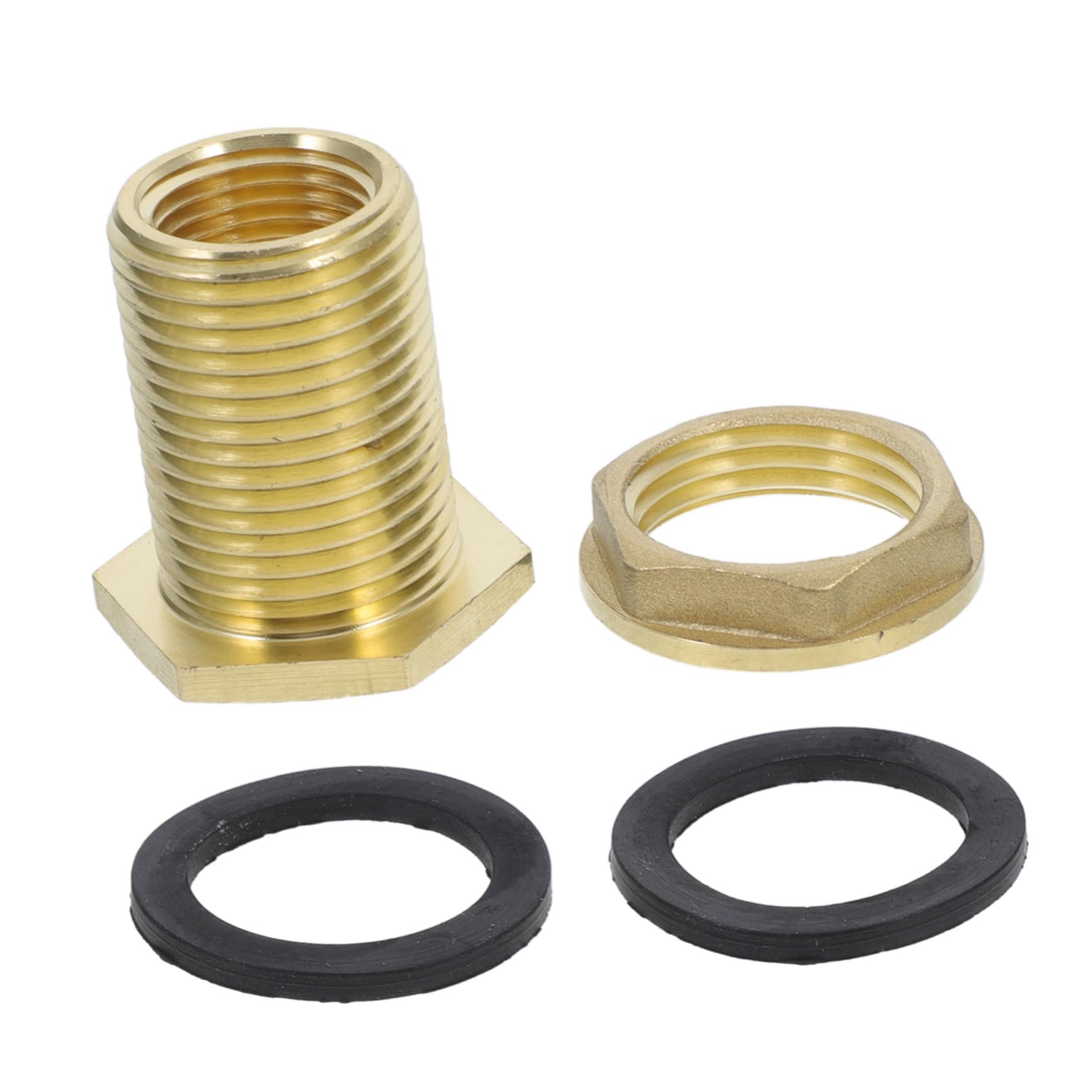 BESTonZON Water Tank Connector for Aquariums Metal Bulkhead Water Tank Fitting Smooth Surface 1/ x 3/4 Out