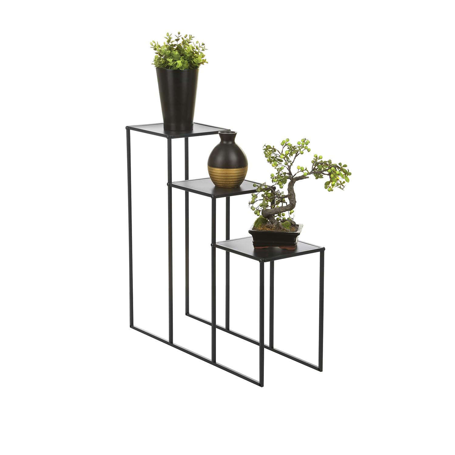 KASANOVA Étagère porte-pots 3 étagères 70 x 68 x 24 cm