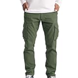 Cargo Pants for Men Travel Boys Uniform Trouser Fall 2025 Clothes with Pockets Baggy Work Stretch Lightweight Joggers