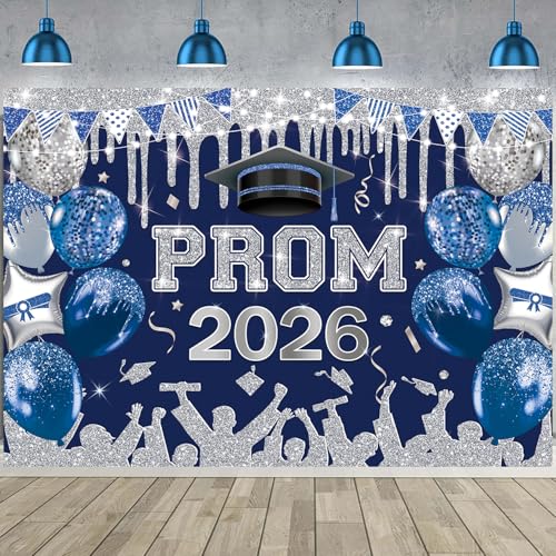 Fondo Azul para Fiesta de Graduación 2026 120x96 in miniatura 1