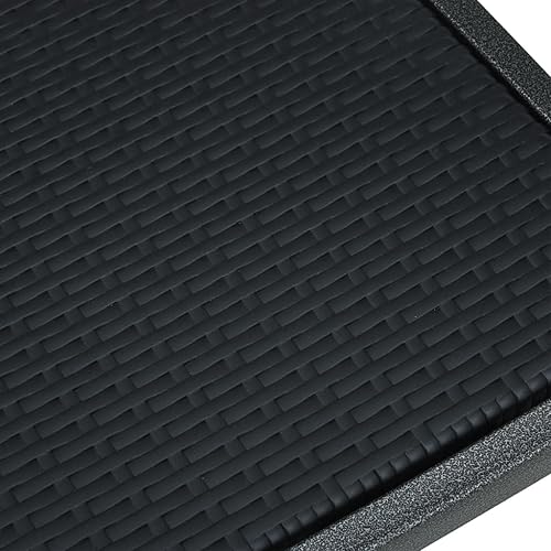 Miniatura 9 de Sillas de patio, 4 piezas, de plástico negro, aspecto de ratán, sillas de comedor al aire libre, sillas de comedor al aire libre, silla de jardín