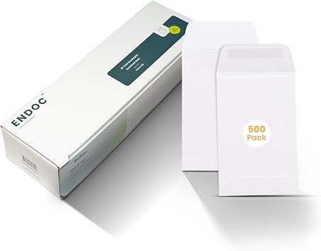 #1 Coin Envelopes - 500 Count with Gummed Seal - Small Envelopes 2.25x3.5 inch - White Money Envelopes for Coins, Seeds, Jewerly, Small Parts, Coin Collectioning - 28lb Paper