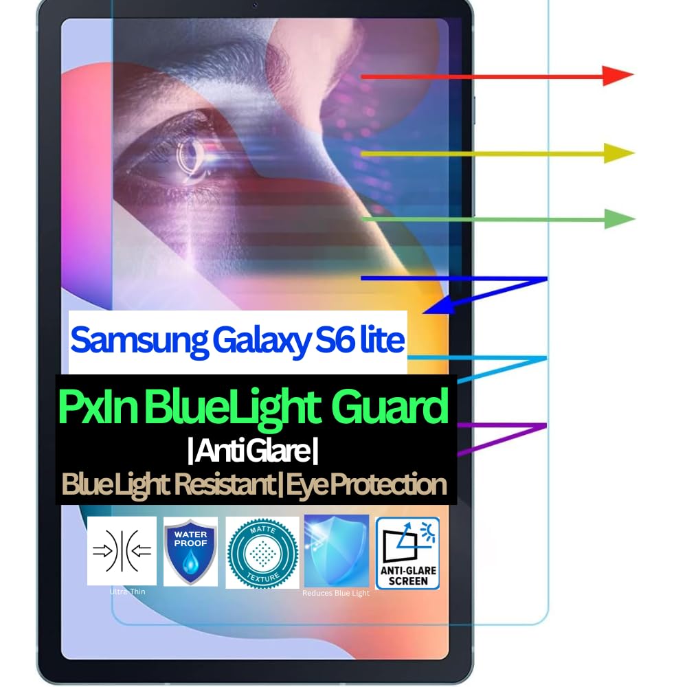PxIn Tablet Anti Bluelight and Anti Glare Screen Guard compatible with Samsung Galaxy S6 lite | BLUV Lightblock Tech | Self healing from scratches | Prevents bluelight | Eye Protection | No Dry Eyes (B0D7XSH2CJ) Amazon Price History, Amazon Price Tracker