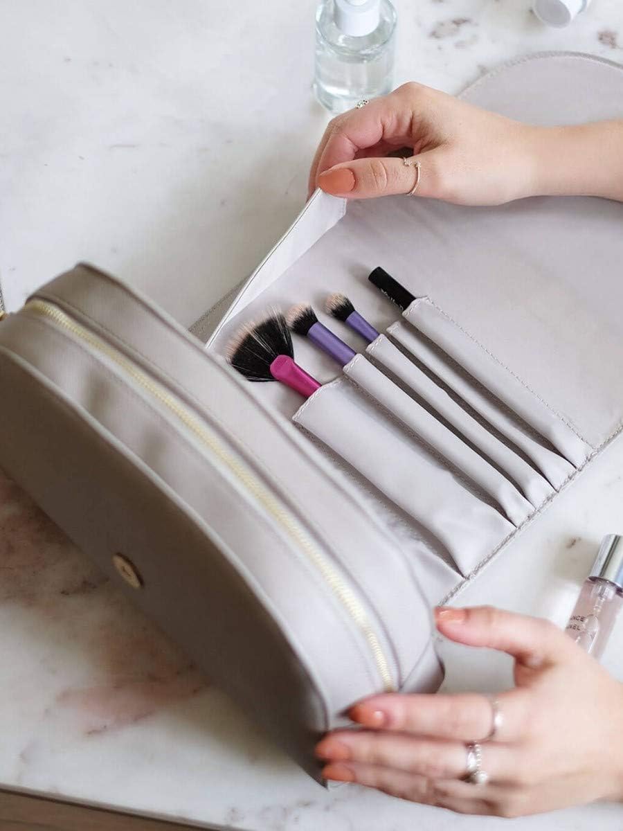 Stackers Taupe Wrap Around Make Up Bag - Image 3