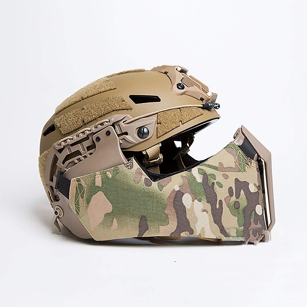 FM~Mandible Can Hang Fast Helmet for Helmet Half face Protection Cover Tatical Airsoft Hunting