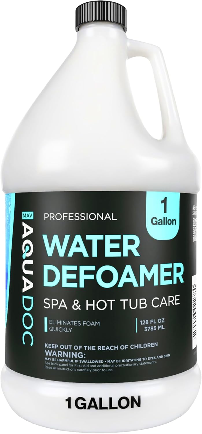 Hot Tub Defoamer - Spa Defoamer for Hot Tub Owners 128oz, Spa Anti Foam to Keep Foam Down, Hot Tub Chemicals Made in USA - AquaDoc
