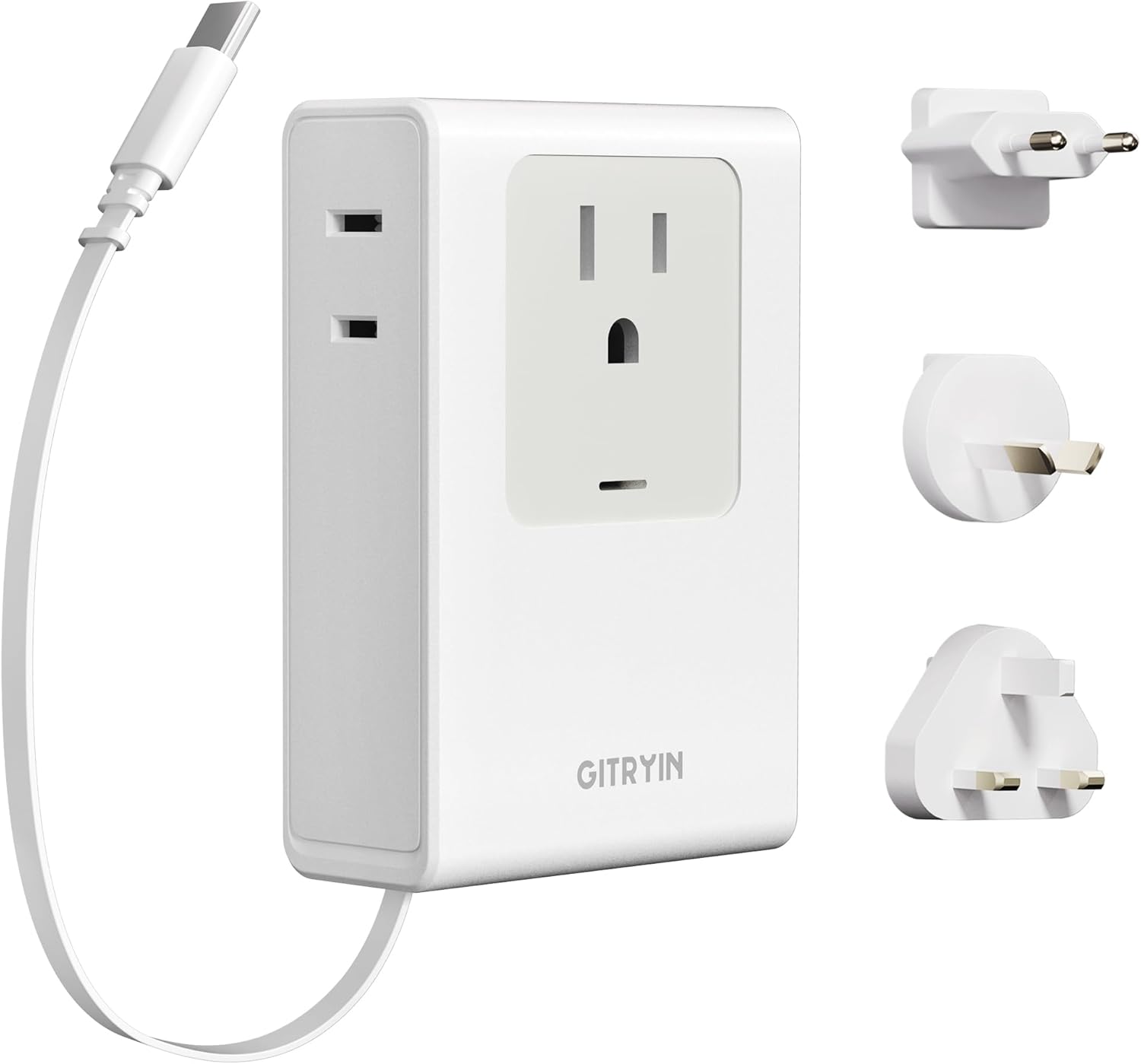 Gitryin Flat USB C Charger with 31.5in Retractable Type-C